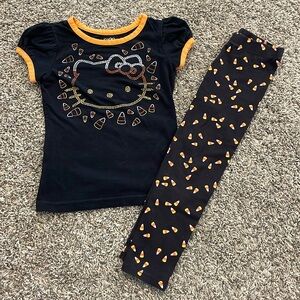 Halloween 3T Hello Kitty candy corn outfit